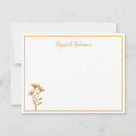 Floral Personalized Custom Note Card Mitteilungskarte