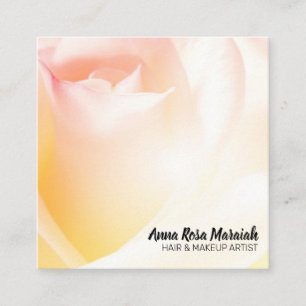 *~* Floral Pfirsich Rose Blume Pink Business Card Quadratische Visitenkarte