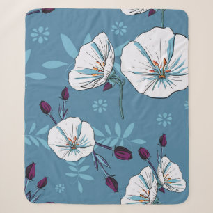 Floral Pflanze botanischer nahtloser Muster Hinter Sherpadecke