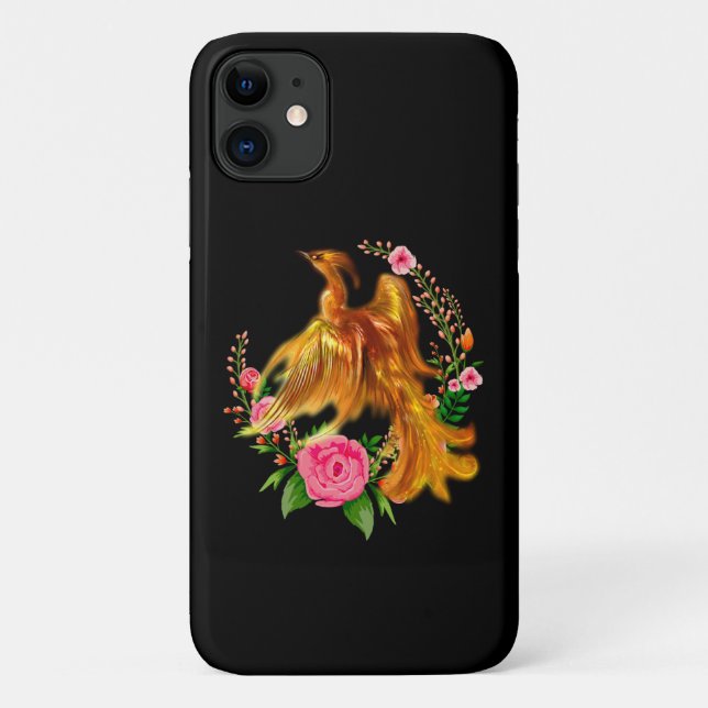 Floral Phoenix steigt aus der fantasievollen Asche Case-Mate iPhone Hülle (Rückseite)