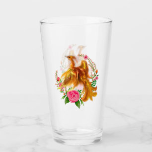 Floral Phoenix steigt aus der fantasievollen Asche Glas