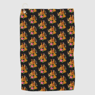 Floral Phoenix steigt aus der fantasievollen Asche Golfhandtuch
