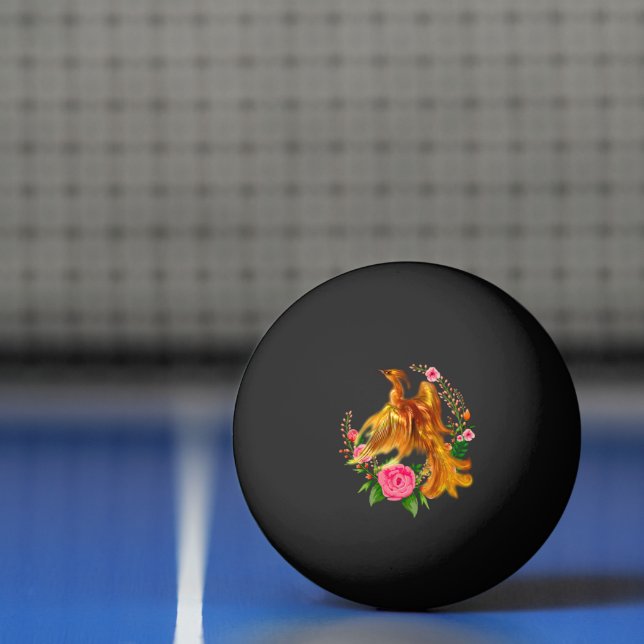 Floral Phoenix steigt aus der fantasievollen Asche Tischtennisball (Netto)