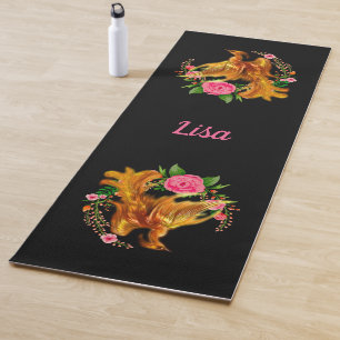 Floral Phoenix steigt aus der fantasievollen Asche Yogamatte