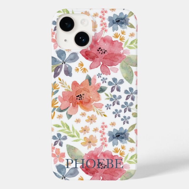 Floral Phone Case - Farbe Hübsch (Rückseite)