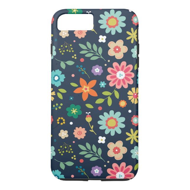 Floral Phone Case iPhone 8 Plus Schutzfall (Rückseite)