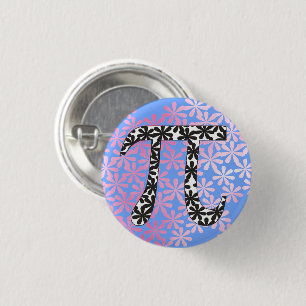 Floral Pi Symbol Button