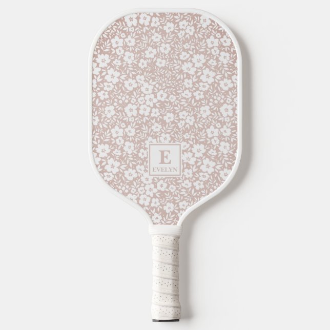 Floral Pickleball Paddle Monogram (Vorderseite)