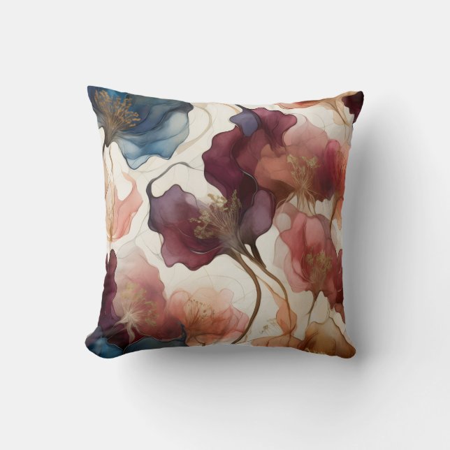 Floral Pillow – Modern Luxury Home Accent Kissen (Vorderseite)