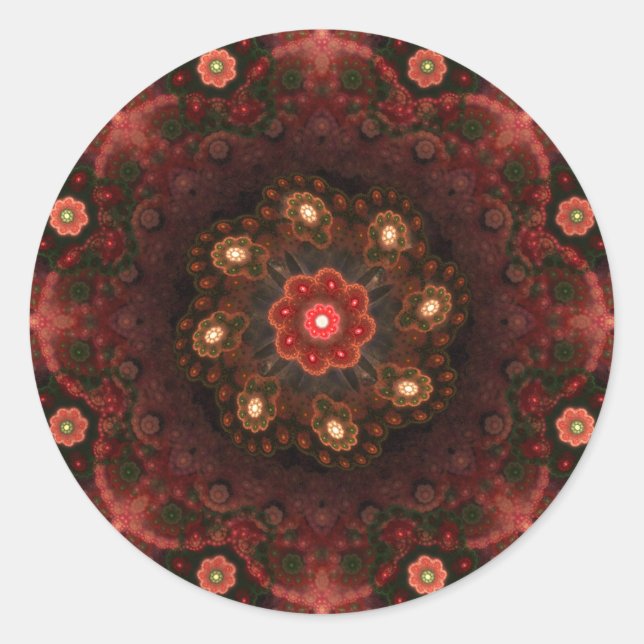 Floral Pillow Runder Aufkleber (Vorderseite)