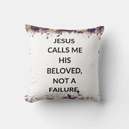 Floral pillow with a simple religious quote kissen