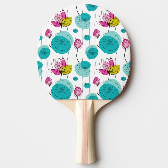 Floral Ping Pong Paddle Tischtennis Schläger (Vorderseite)