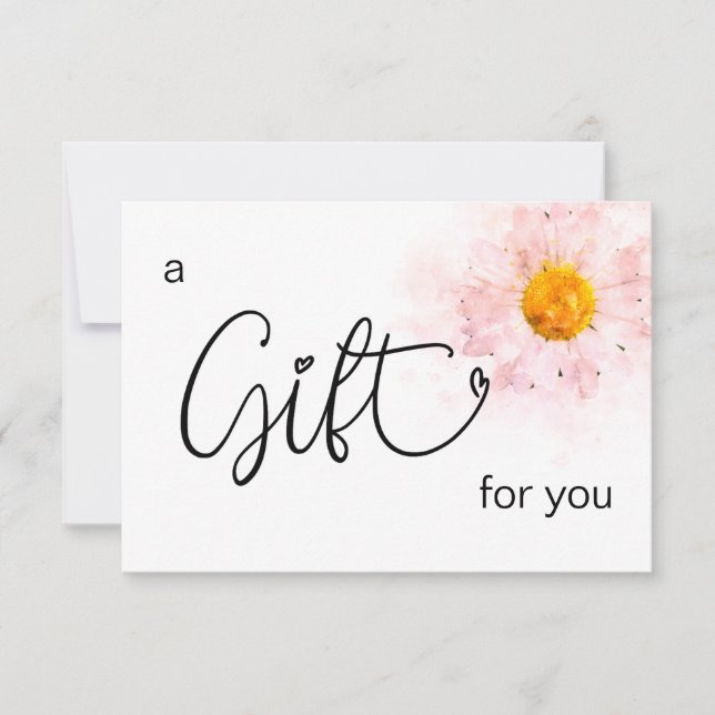 *~* Floral Pink Aquarellfarbe Minimalistisches Her (Vorderseite)