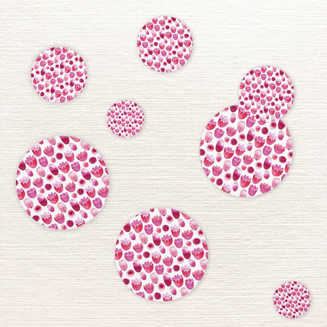 Floral Pink Blossom Wasserfarbe Konfetti (Magenta hot pink watercolor blossom modern table confetti)