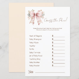 Floral Pink Bow Girl Babydusche Preis Rate