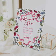 Floral Pink Bow Sie bindet den Knoten Mimosa Bar