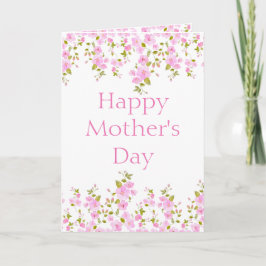 Floral Pink Cherry Blossom Custom Card Dankeskarte