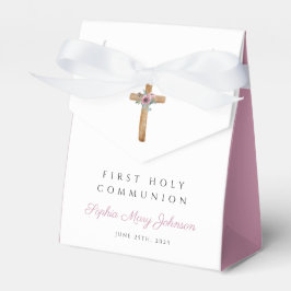 Floral Pink Cross Girl Erste Kommune Geschenkschachtel