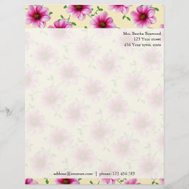 Floral Pink Dahlia Blume Foto Benutzerdefinierte A Briefbogen