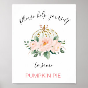 Floral Pink Gold Pumpen Geburtstagsparty Unterzeic Poster