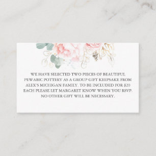 Floral Pink Group Geschenkkarte Begleitkarte