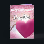 Floral Pink Happy Birthday Daughter Karte<br><div class="desc">Die richtigen Worte zu finden, um Ihre Gefühle gegenüber Ihrer Tochter auszudrücken, kann eine Herausforderung sein. Unsere florale Pink Happy Birthday Daughter Card kommt mit einer durchdachten Botschaft, die Ihre Liebe und Bewunderung Ihrer Tochter vermittelt. Die Meldung in der Karte ist in einem schönen Schriftart geschrieben, sodass sie leicht zu...</div>