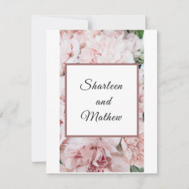 Floral Pink Magnolia Hochzeitseinladung Einladung