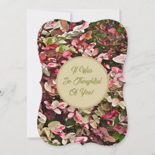 FLORAL/PINK UND GRÜNE FARBEN DANKEN EINLADUNG