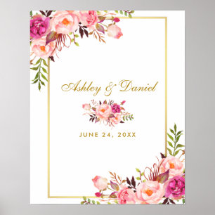Floral Pink Wedbook Alternative Poster