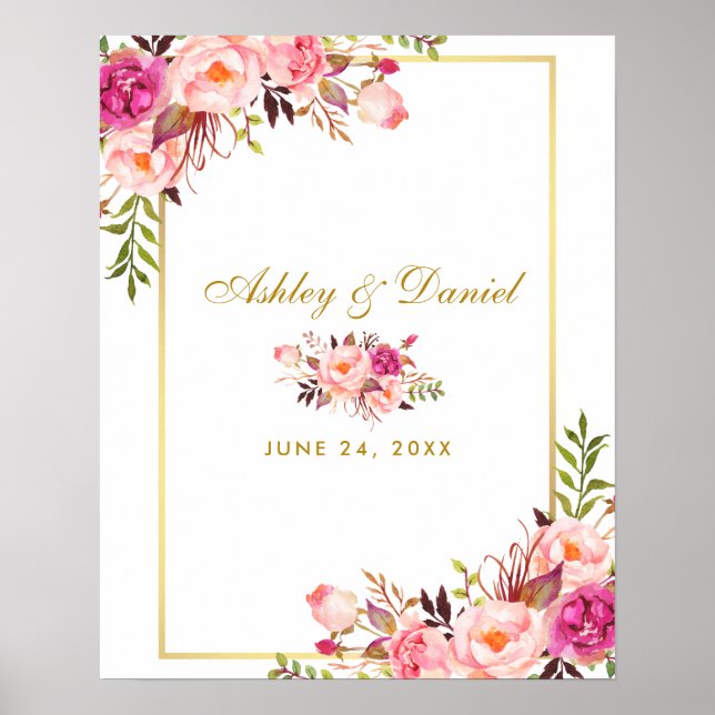 Floral Pink Wedbook Alternative Poster (Vorne)