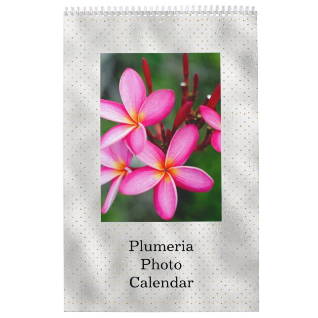 Floral Plumeria Tropische Blume Foto Kalender (Titelbild)