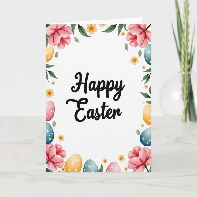 Floral Polka Dot Spring Card Karte (Vorderseite)