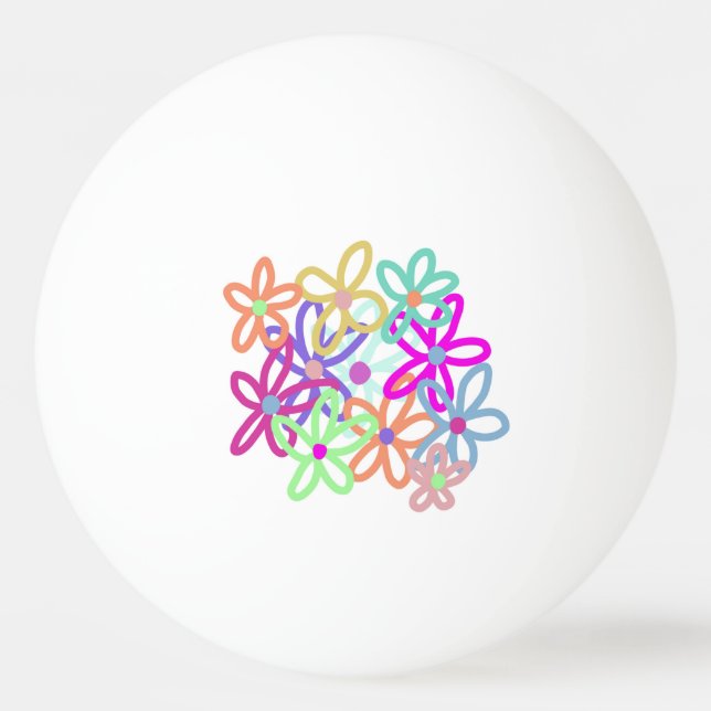 Floral Pong Pong Ball Tischtennisball (Vorderseite)