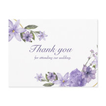 Floral postcard Hochzeit danke