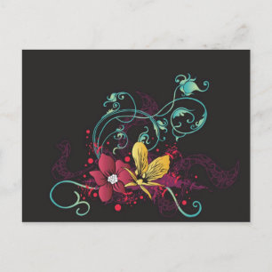 Floral Postkarte