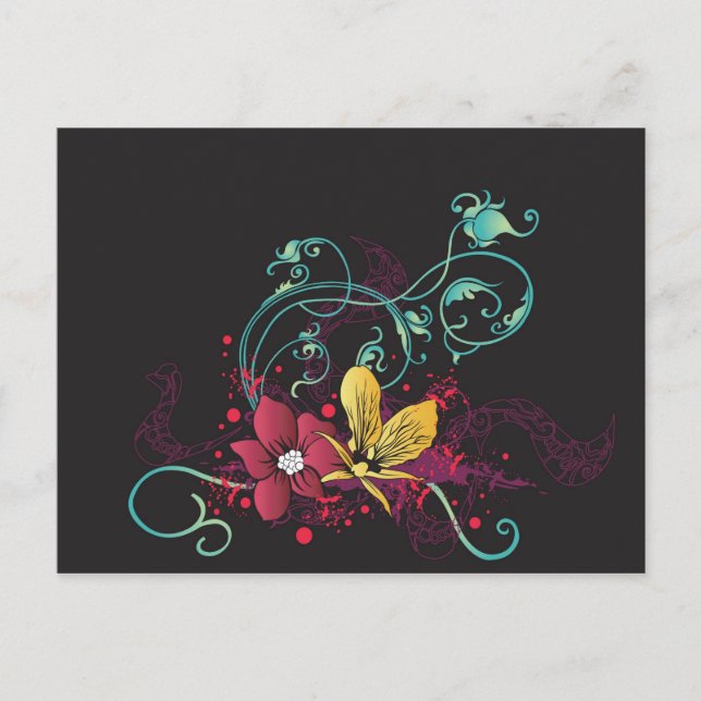 Floral Postkarte (Vorderseite)
