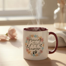 Floral Pregnancy Mug, Growing A Tiny Human Kaffeetasse