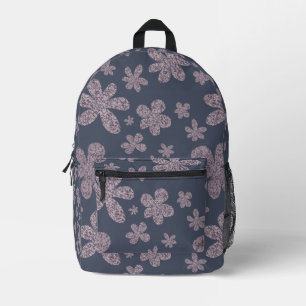 Floral Print Cut Nähen Rucksack