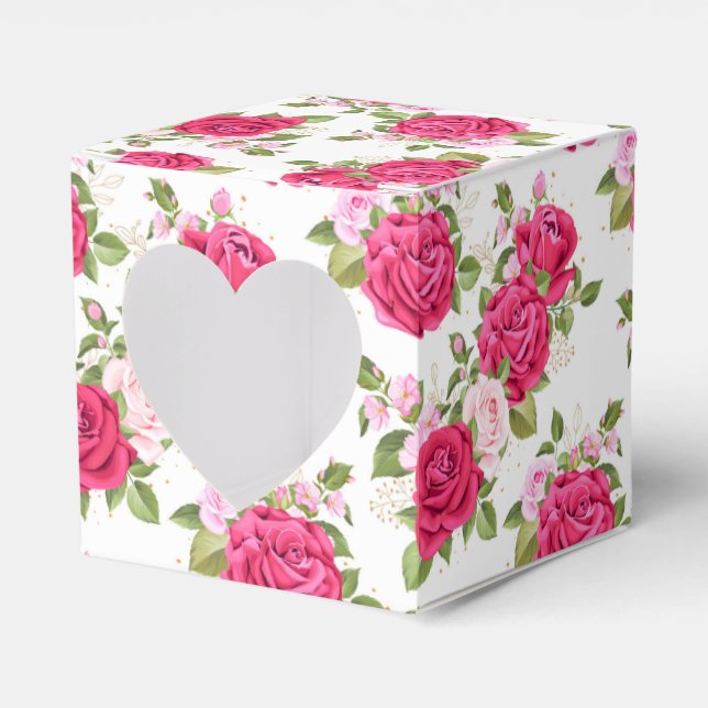 Floral Print Gastgeschenk Box Geschenkschachtel (Vorderseite)