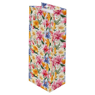 Floral Print Geschenktasche Geschenktüte Für Weinflaschen