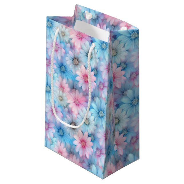 Floral Print Geschenktasche Kleine Geschenktüte (Vorderseite Schrägansicht)
