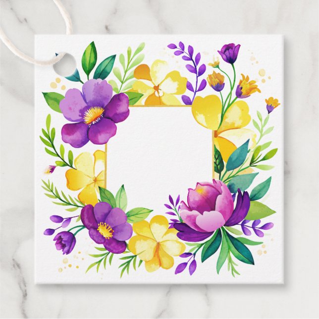 Floral Print Gift Tag Geschenkanhänger (Vorderseite)