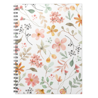 Floral Print Notebook Notizblock