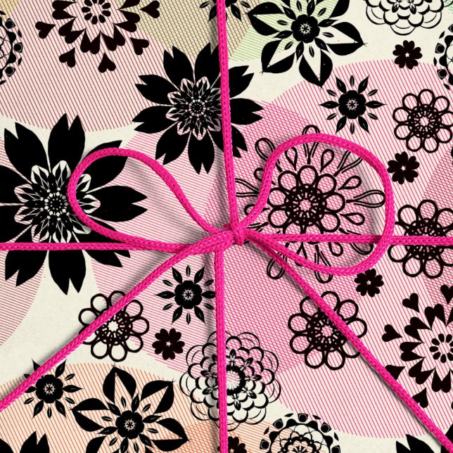 Floral Print Pop Muster Niedlich Girly Boho Hippie Geschenkpapier (Von Creator hochgeladen)