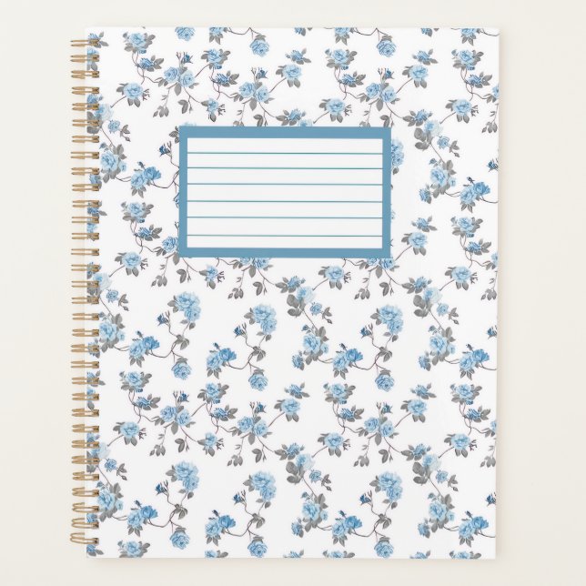 floral print Spiral Notebook planner Planer (Vorderseite)