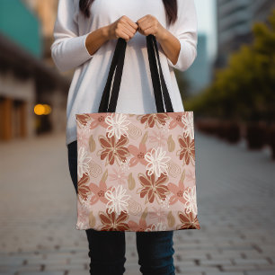 Floral Print Tote Bag, Stilvolles Design der Blume