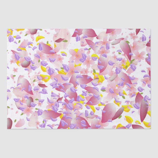 Floral print Valentine's Tissue Paper Seidenpapier (Vorderseite)