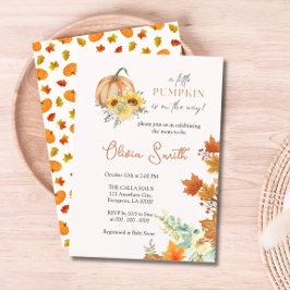 Floral Pumpkin Baby Dusche Einladung