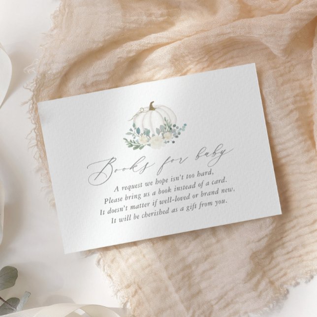 Floral Pumpkin Baby Shooting Books for Baby Begleitkarte (Von Creator hochgeladen)