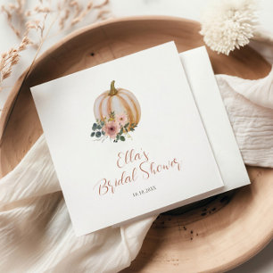 Floral Pumpkin Brautparty Serviette